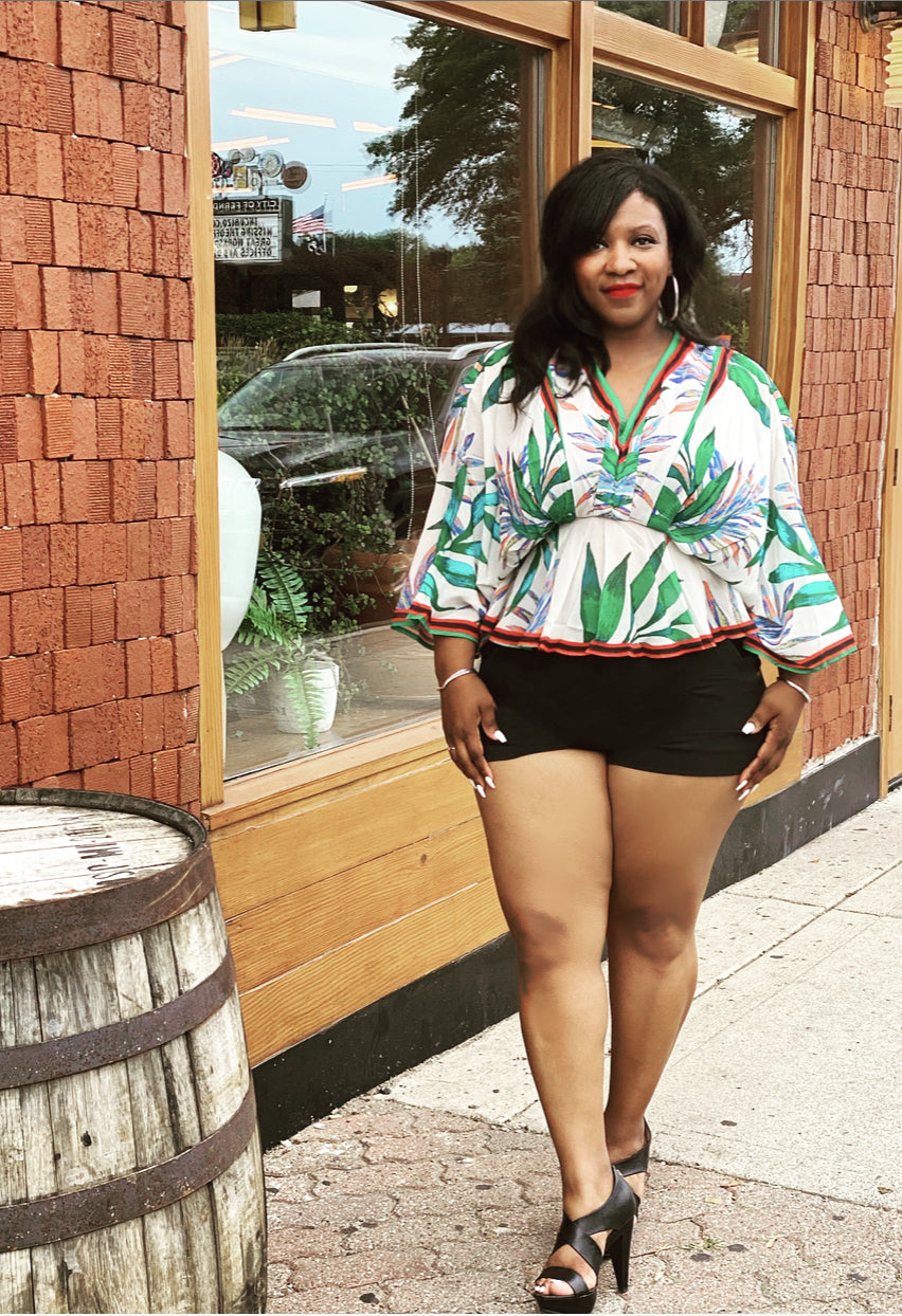 V Neck Kimono Top